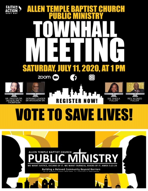 VOTE TO SAVE LIVES Public Ministry Town Hall