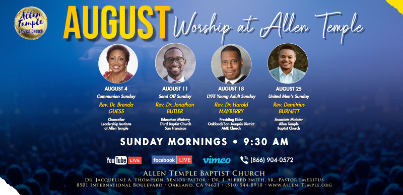 August Preaching Schedule