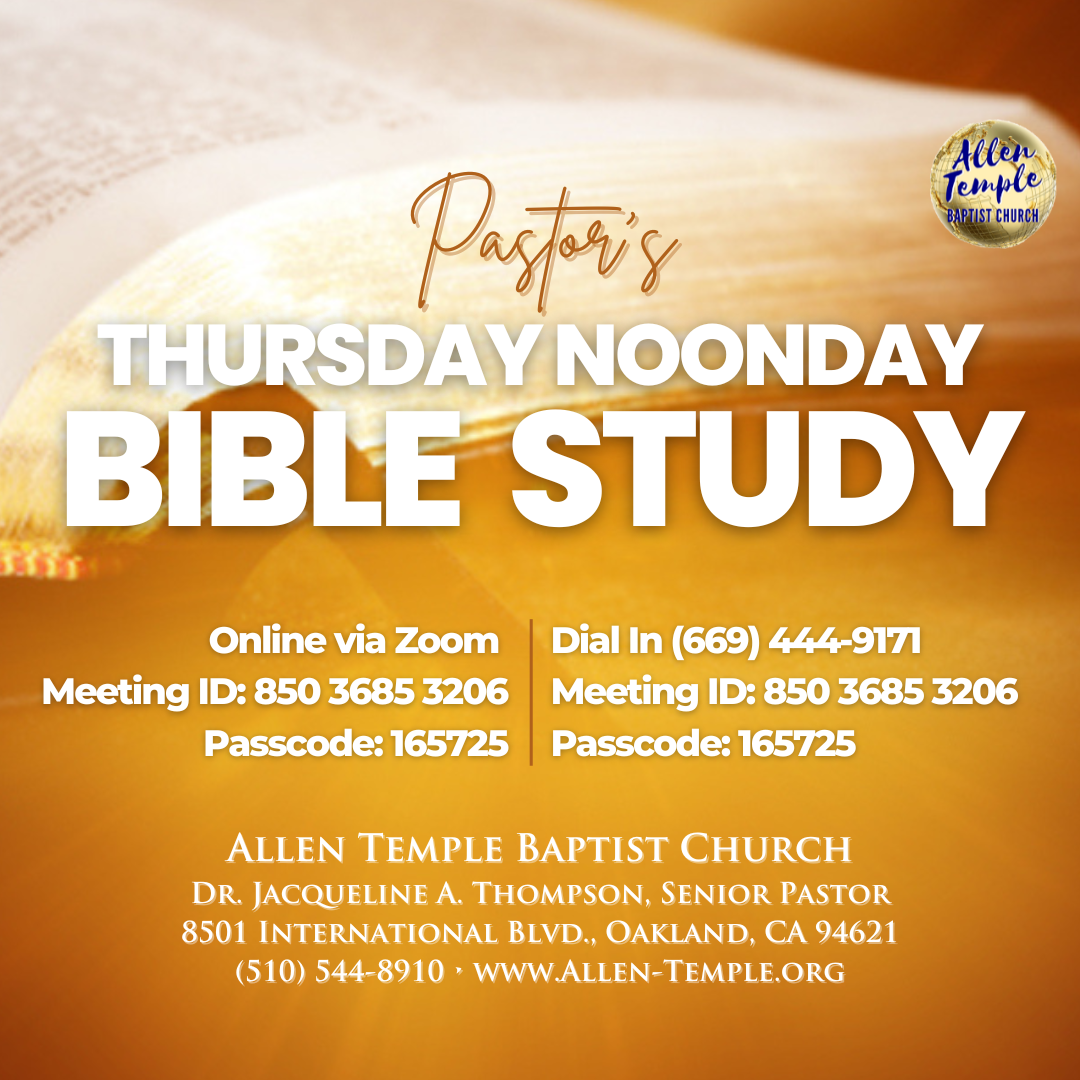 Pastor's Noonday Bible Study