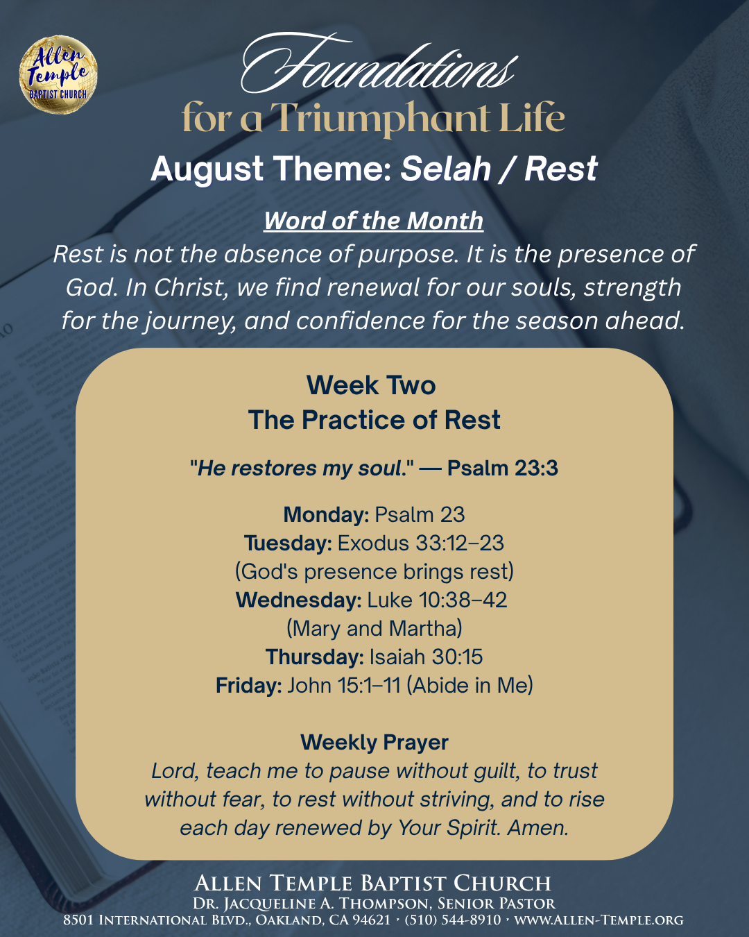 ATBC Foundations Aug 26 Week Two