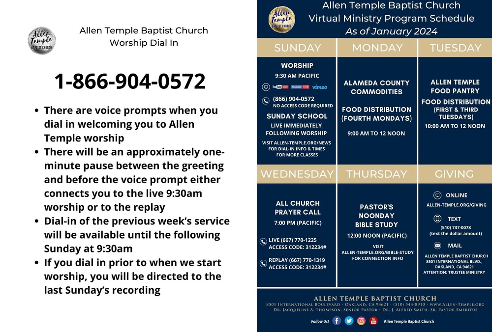virtual ministry program schedule jan 24