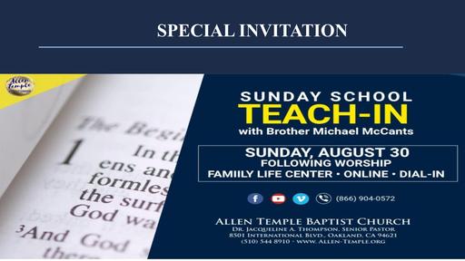 Sunday, August 23, 2026 - Timothy A Leader With A Legacy (Bro. Michael McCants)